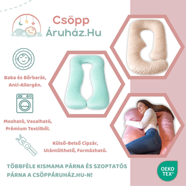 Kismama Terhes Párna Alváshoz, Oldalfekvéshez és Szoptatáshoz Csöppáruház.Hu Termék Választék 01