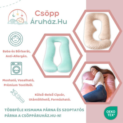 Kismama Terhes Párna Alváshoz, Oldalfekvéshez és Szoptatáshoz - Csöppáruház.Hu Termék Választék 01 - Szürke