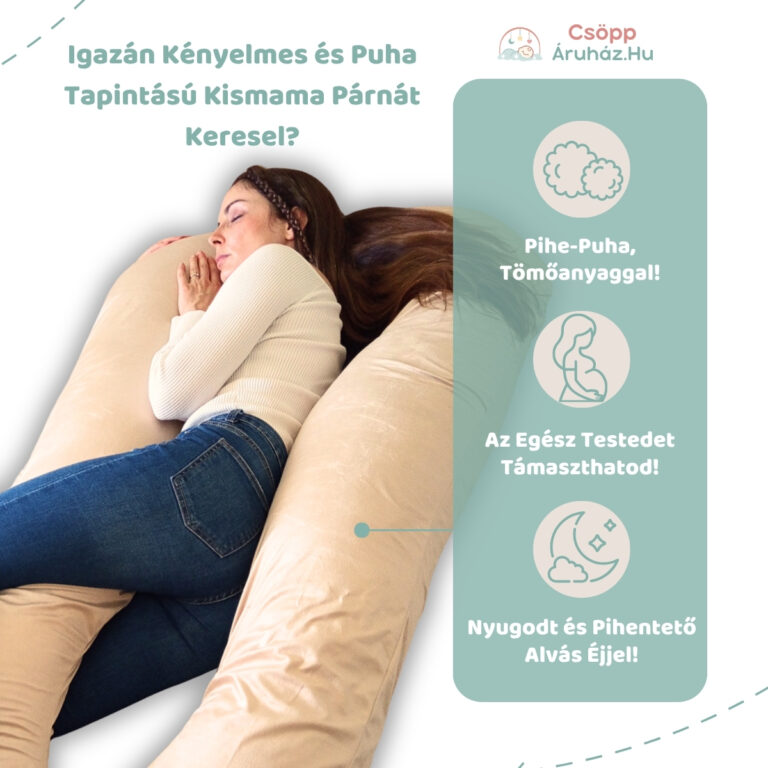 Kismama Terhes Párna Alváshoz és Oldalfekvéshez - U Alakú Bézs Színű Bársony 03
