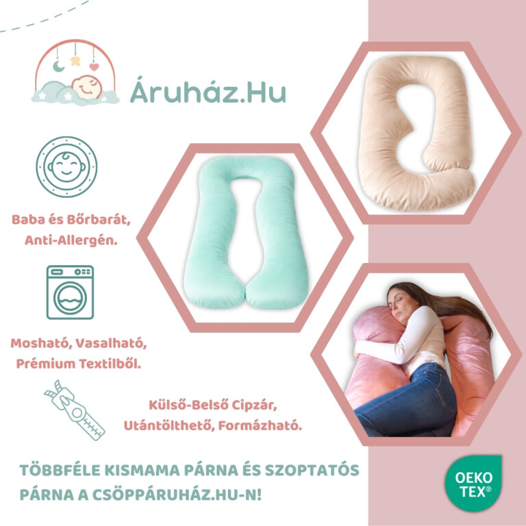 Óriási Kismama Párna Oldalt Fekvéshez, Derék Támasztáshoz, Alváshoz Menta Bársonnyal - 12
